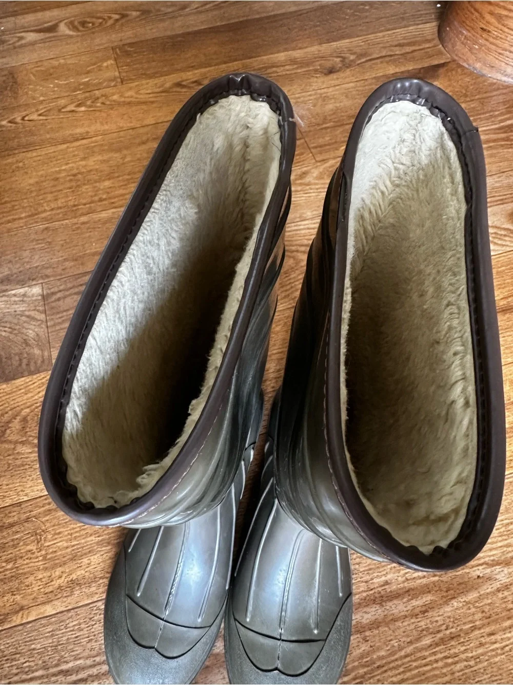 Damart Olive Green Insulated with wool Rain Boots